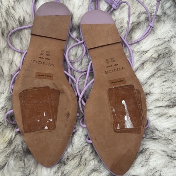 Vince Womens Kenna Purple Ankle Strap Sandals - Picture 5 of 12